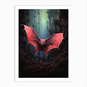 Disk Winged Bat Illustration 2 Art Print