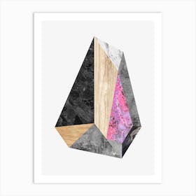 Collage geometric textures 17 Art Print