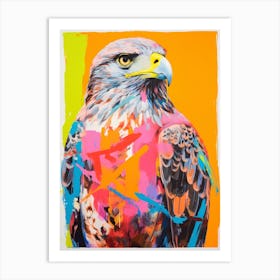 Colourful Bird Painting Red Tailed Hawk 1 Art Print