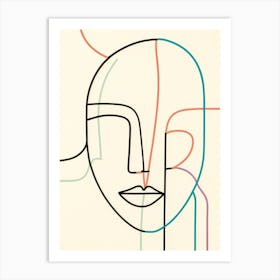 Portrait Of A Face Art Print