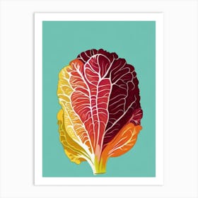 Escarole Bold Graphic vegetable Art Print