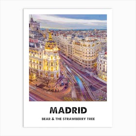 Madrid, City, Landscape, Cityscape, Art, Wall Print Art Print