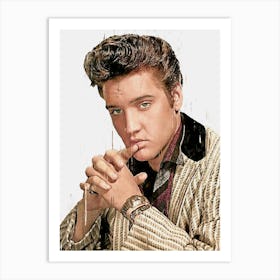 Elvis Presley Painted Art Print