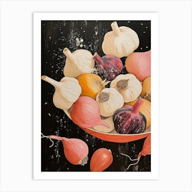 Art Deco Garlic & Onions 1 Art Print