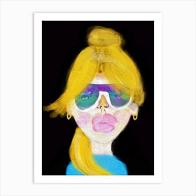 Girl In Sunglasses Art Print