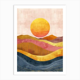 Sunset In The Valley Art Print