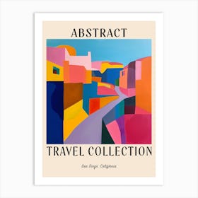 Abstract Travel Collection Poster San Diego California Art Print