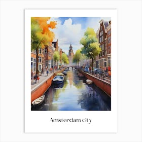 Summer in Amsterdam. 3 Art Print