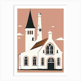 Church Illustration Art Print