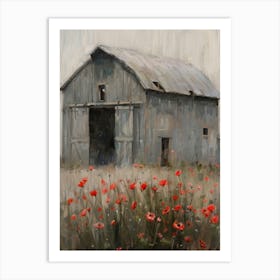 Poppies In The Barn 7 Art Print