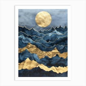 Moonlight Over The Ocean 11 Art Print