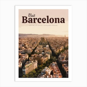 Visit Barcelona Art Print