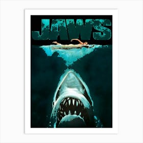 Jaws movie poster 3 Art Print