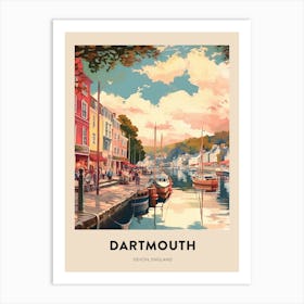 Devon Vintage Travel Poster Dartmouth 2 Art Print