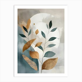 Abstract Leaves Canvas Print 2 Art Print