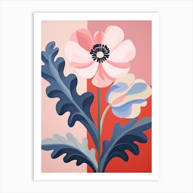 Anemone 3 Hilma Af Klint Inspired Pastel Flower Painting Art Print