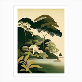 Gaya Island Malaysia Rousseau Inspired Tropical Destination Art Print