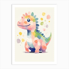 Colourful Dinosaur Tsintaosaurus 2 Art Print