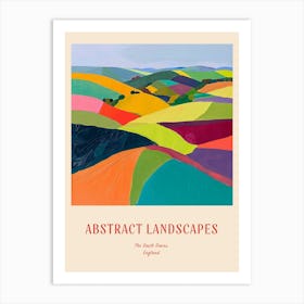 Colourful Abstract The South Downs England 3 Poster Art Print