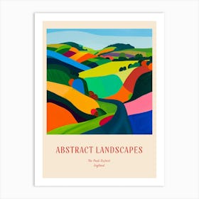 Colourful Abstract The Peak District England 1 Poster Art Print