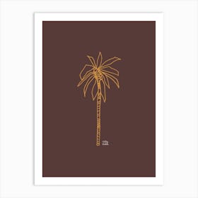 Mazunte in Brown and Gold Art Print