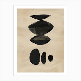 Black Stones Art Print