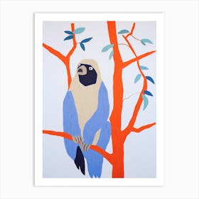 Colourful Kids Animal Art Sloth 2 Art Print