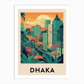 Dhaka 2 Vintage Travel Poster Art Print