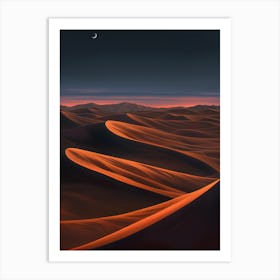 Sunset In The Desert Art Print