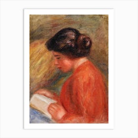 Young Woman Reading (1909), Pierre Auguste Renoir Art Print