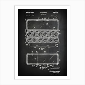 Egg Carton Kitchen Art Kitchen Egg Poster Kitchen Patent Vintage Kitchen Poster Egg Carton Cook Print Patent Print Hk196a1 Art Print