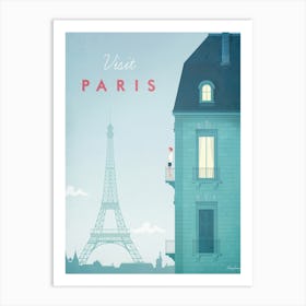 Visit Paris Eiffel Tower Art Print