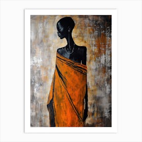 African Woman 60, Boho Minimalism Art Print