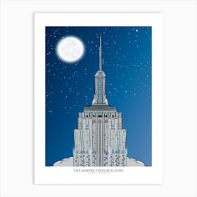 The Empire State Building Text Version 9600p X 7200p Art Print