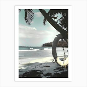 Life Ring On The Beach Art Print