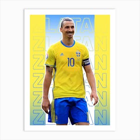 Swedish Soccer Player Art Print