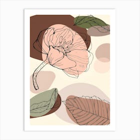 Abstract Flower Leaves Art Print