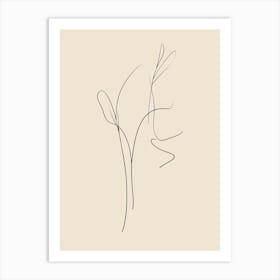 Drawing Of A Flower 3 Art Print