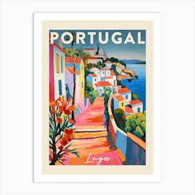 Lagos Portugal 3 Fauvist Painting  Travel Poster Art Print