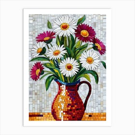 Daisies In A Vase 7 Art Print