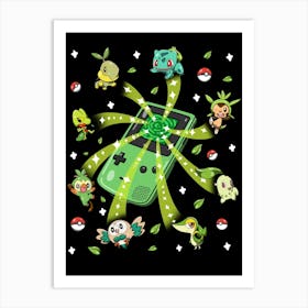 Catch Grass Pokemon Art Print