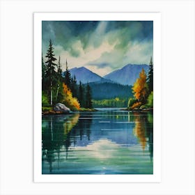 Lake In The Mountains 1 Art Print