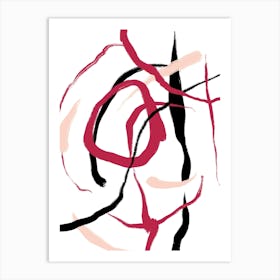 Abstract red Art Print