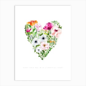 Grateful Heart Anemones Art Print