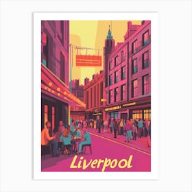 Aihrgdesign A 1970s Inspired Travel Poster For Liverpool 3 Art Print