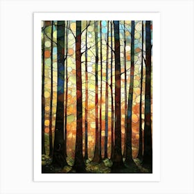 Gustav Klimt Print Trees Forest Painting Klimt Exhibition Poster Painting Floral Decor Full Art Print