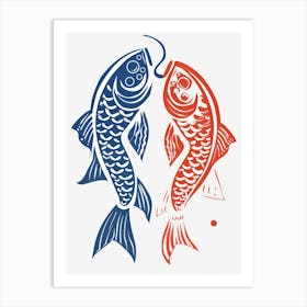 Chinese Zodiac Fish Art Print