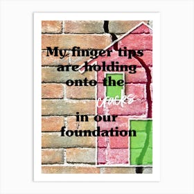 Foundations, Kate Nash, Minimal, Music, Song, Stylish, Wall Print Art Print