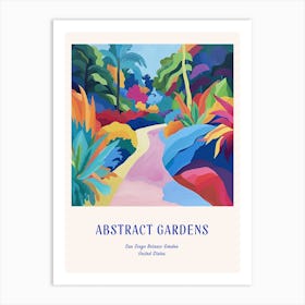 Colourful Gardens San Diego Botanic Garden Usa 3 Blue Poster Art Print