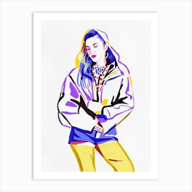 Colorful Woman Portrait Art Print